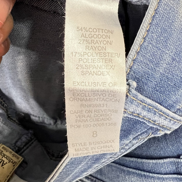 Democracy Jeans Skinny Blue Womens Denim Mid Wash "Ab"solution Elastic Waist 8 - Picture 8 of 9